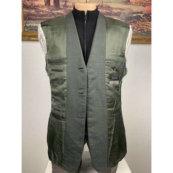 40R Ermenegildo Zegna Green‎ Check Sport Coat - Suit Jacket - Picture 11 of 14